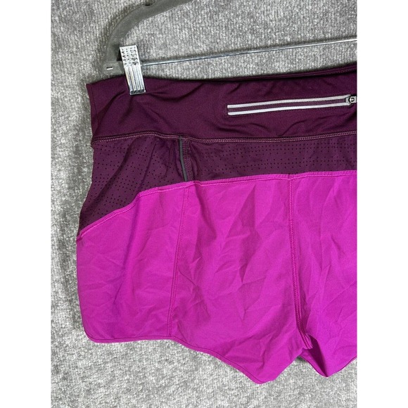 Athleta Track This Run Stretch‎ Athletic Shorts Womens Large Electric Fuchsia - Picture 9 of 12
